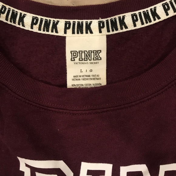 PINK Victoria secret burgundy sweatshirt - Picture 2 of 2